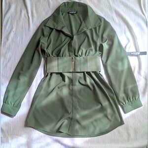 NWT Belted Olive Green Tunic - Medium